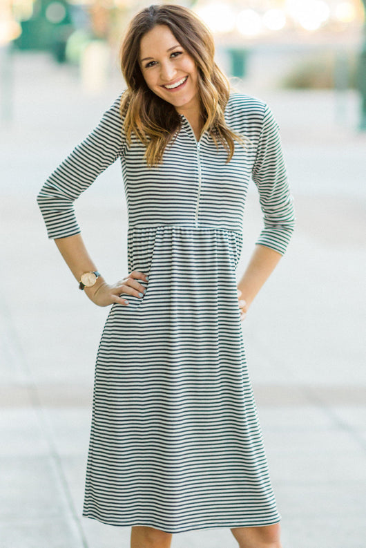 Zipper Front Midi Dress Sign Here Zipper Front Midi Dress Sign Here