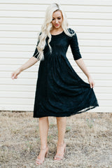 Sweetheart Lace Dress | Black