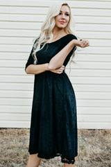 Sweetheart Lace Dress | Black