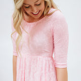 Sweetheart Lace Dress | Light Pink