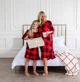 Mommy and Me Holiday House Dress: Women's Buffalo Plaid