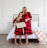 Mommy and Me Holiday House Dress: Girls' Buffalo Plaid