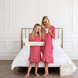 Mommy and Me Holiday House Dress: Girls' Red Stripe