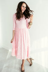 Sweetheart Lace Dress | Light Pink