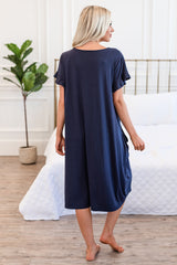 The Sophie House Dress: Navy