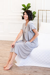 The Sophie House Dress: Gray
