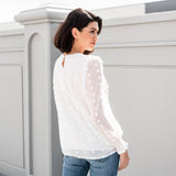 Textured Lace Tops: White