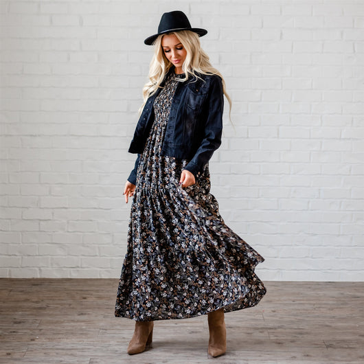 The Bella Smocked Maxi Dress: Black Sign Here The Bella Smocked Maxi Dress: Black Sign Here